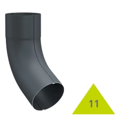 METIGLA n°11 Bocht 60° - RAL7016 antraciet glanzend