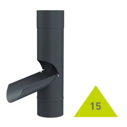 METIGLA n°15 Afvoervoet aanpasbaar - RAL7016 antraciet glanzend