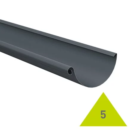METIGLA n°5 Dakgoot 4m - RAL7016 antraciet mat