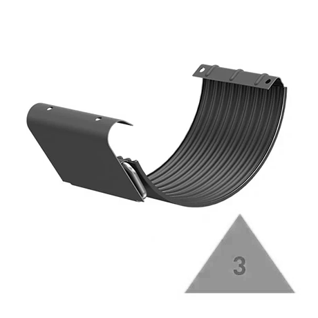 METIGLA n°3 Gootverbinding - RAL9005 zwart glanzend