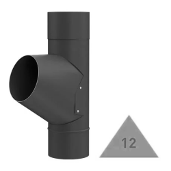 METIGLA n°12 Vertakking - RAL9005 zwart glanzend