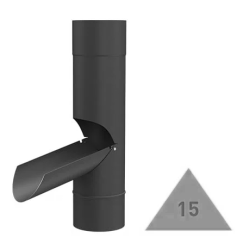 METIGLA n°15 Afvoervoet aanpasbaar - RAL9005 zwart glanzend