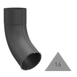 METIGLA n°16 Afvoervoet 60° - RAL9005 zwart glanzend