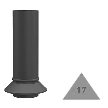 METIGLA n°17 Aansluitstuk afvoer - RAL9005 zwart glanzend