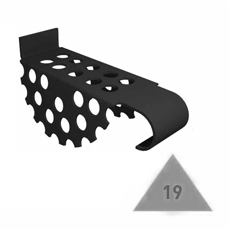 METIGLA n°19 Bladgootfilter - RAL9005 zwart glanzend