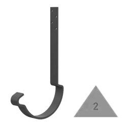 METIGLA n°2 Versterkte haak - RAL9005 zwart mat