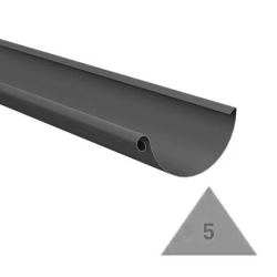 METIGLA n°5 Dakgoot 4m - RAL9005 zwart mat