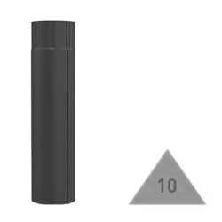 METIGLA n°10 Tussenpijp 1m - RAL9005 zwart mat