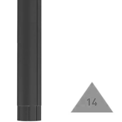 METIGLA n°14 Regenpijp 3m - RAL9005 zwart mat