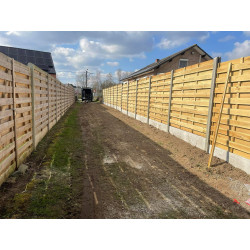 Houten scherm horizontaal B200xH180cm