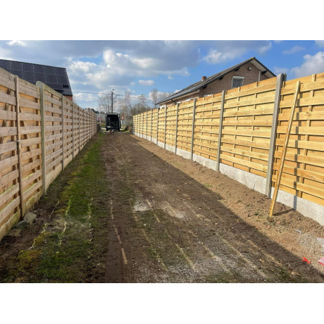 Houten scherm horizontaal B200xH180cm