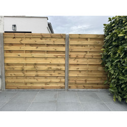 Houten scherm horizontaal B200xH180cm