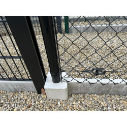 Combi begin-/eindpaal diam.60mmx183cm zwart Combi begin-/eindpaal diam.60mmx183cm zwart