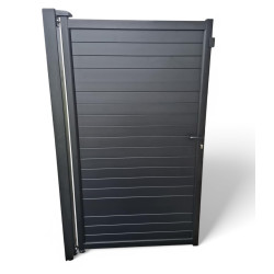 Volle poort “Cosmo” aluminium zwart B100xH180cm