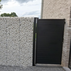 Volle poort “Cosmo” aluminium zwart B100xH180cm