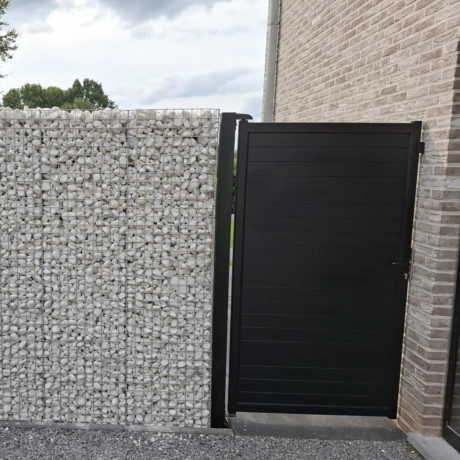 Volle poort “Cosmo” aluminium zwart B100xH180cm