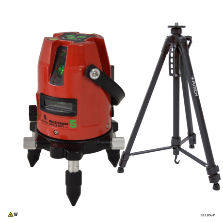 FUTECH MC5 SD kruislijnlaser Groen + Statief 180cm