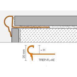 Schluter TREP-FL AE 1,0m 11mm alu mat Schluter TREP-FL AE 1,0m 11mm alu mat