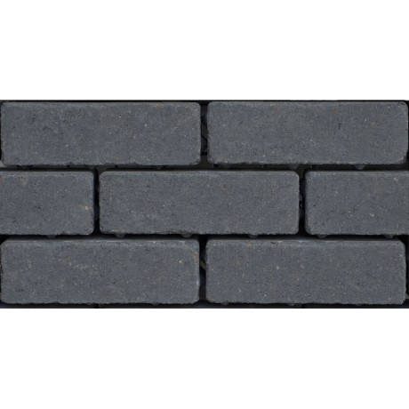 Klinker waterdoorlaatbaar 20x6.5x8 zwart inline (pallet 8,42m²)