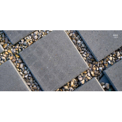 Klinker waterdoorlaatbaar 20x20x6 grijs (pallet 12,48m²)