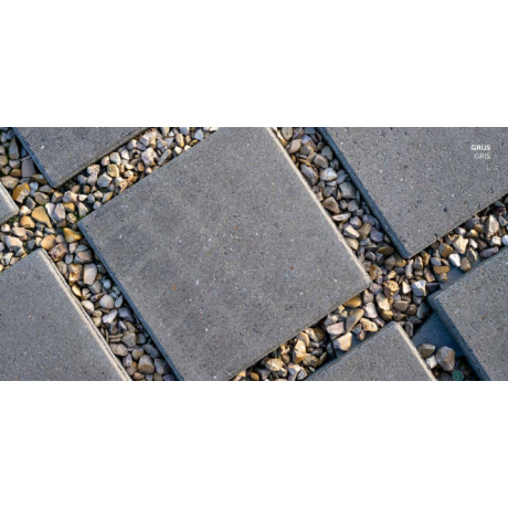 Klinker waterdoorlaatbaar 20x20x6 grijs (pallet 12,48m²)