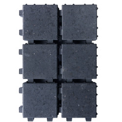 Klinker waterdoorlaatbaar 20x20x6 zwart (pallet 12,48m²)