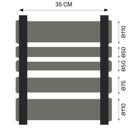 Energiesteen nutsleidingen bekistingstuk 35cm Energiesteen nutsleidingen bekistingstuk 35cm