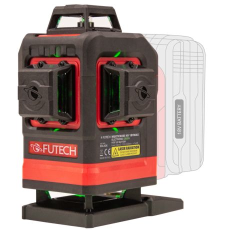 FUTECH MC4D kruislijnlaser 18VMAX groen