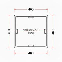 Hermelock HE putdeksel 40x40