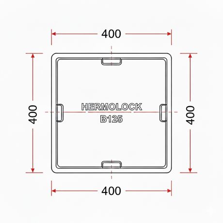 Hermelock HE putdeksel 40x40