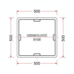 Hermelock HE putdeksel 50x50