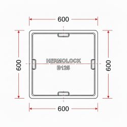 Hermelock HE putdeksel 60x60