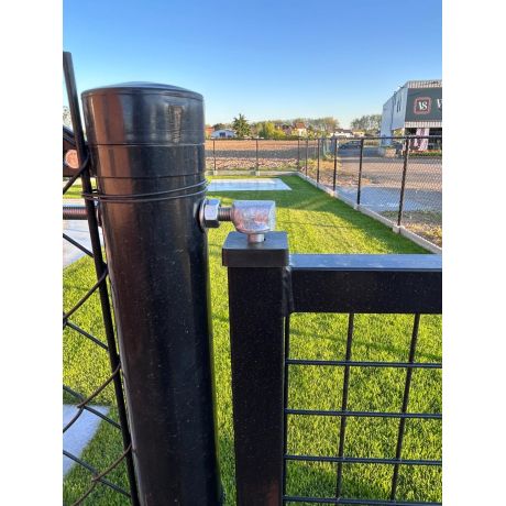 Dubbele tuinpoort 240x180cm (BxH) zwart