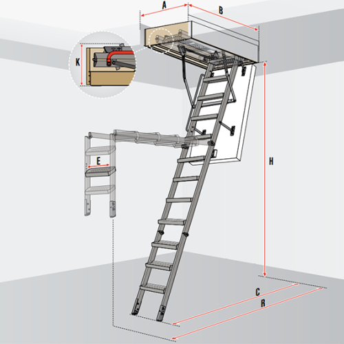 FAKRO LME Energy Efficient zoldertrap op maat