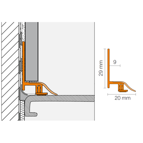 Schluter DILEX-AS 2,5m 20mm zuiver wit Schluter DILEX-AS 2,5m 20mm zuiver wit