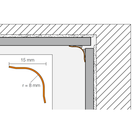 Schluter ECK-KHK 2,0m 15mm staal
