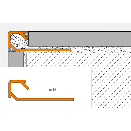 Schluter QUADEC-AT 2,5m 11mm alu titanium mat