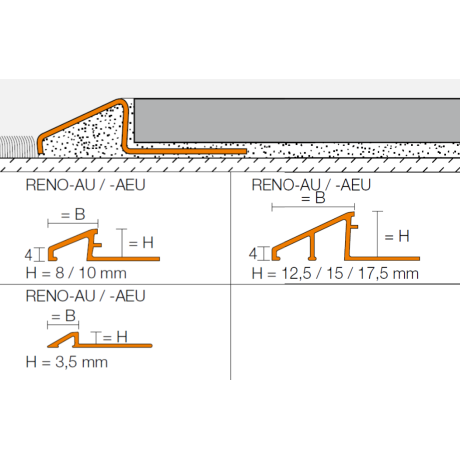 Schluter RENO-AEU 2,5m 10mm alu mat