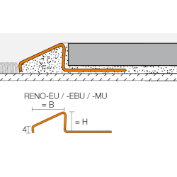 Schluter RENO-MU 1,0m 8mm messing