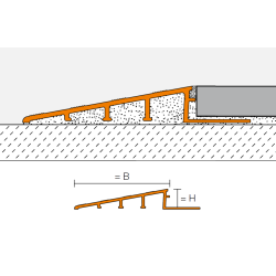 Schluter RENO-RAMP 2,5m H10mm B65mm alu mat
