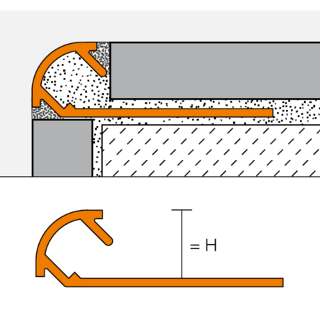 Schluter RONDEC-AE 2,5m 8mm alu mat