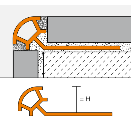 Schluter RONDEC-PRO 2,5m 12,5mm grafietzwart