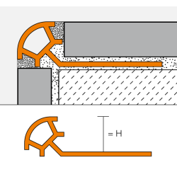 Schluter RONDEC-PRO 2,5m 6mm grafietzwart