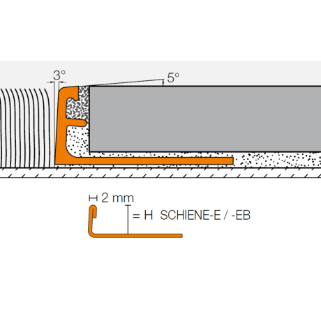Schluter SCHIENE-E 1,0m 10mm staal