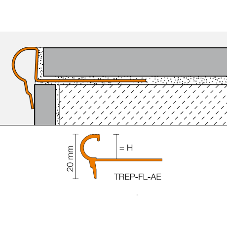 Schluter TREP-FL AE 1,0m 11mm alu mat Schluter TREP-FL AE 1,0m 11mm alu mat