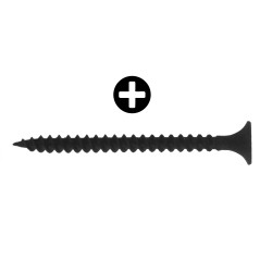 Gipsplaatschroef zwart 3,5x75mm (1000 stuks)