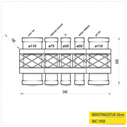 Energiesteen nutsleidingen bekistingstuk 30cm Energiesteen nutsleidingen bekistingstuk 30cm