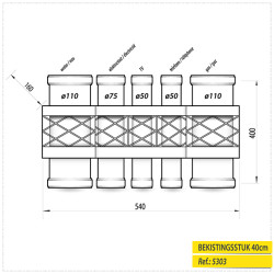 Energiesteen nutsleidingen bekistingstuk 40cm Energiesteen nutsleidingen bekistingstuk 40cm